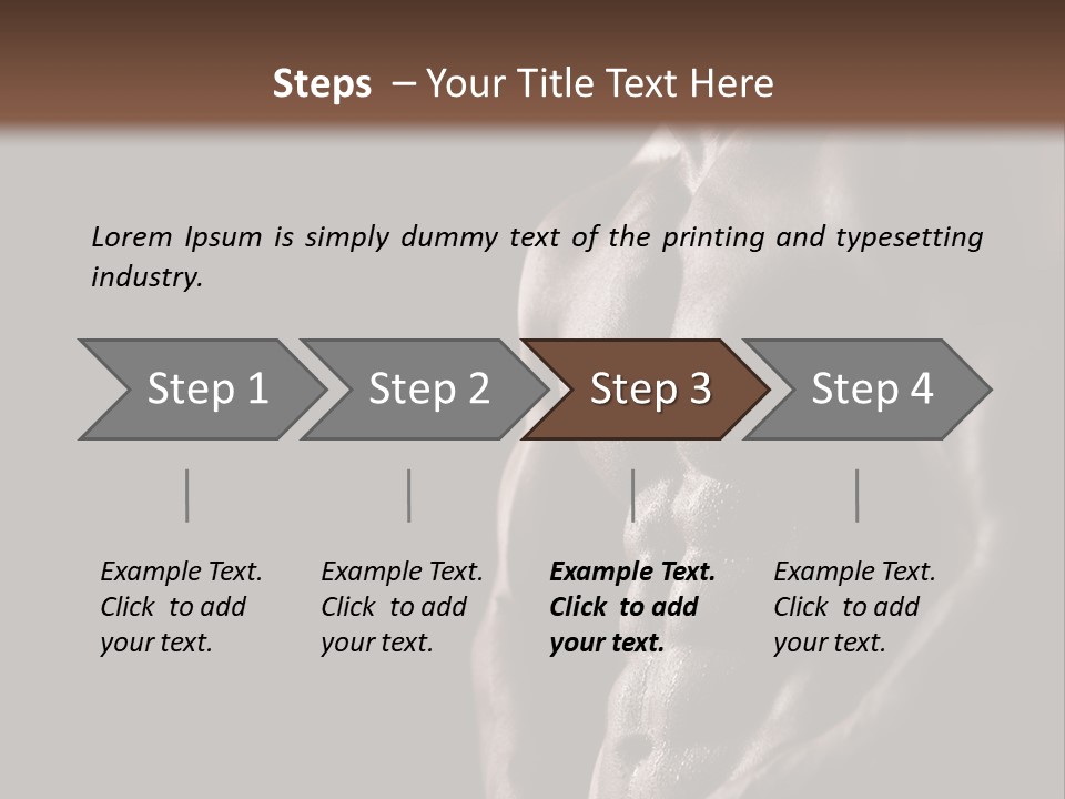 A Muscular Man With No Shirt On Is Posing For The Camera PowerPoint Template