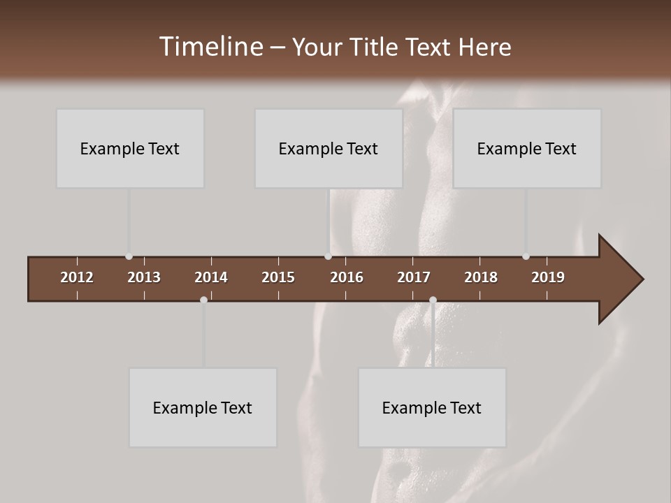 A Muscular Man With No Shirt On Is Posing For The Camera PowerPoint Template