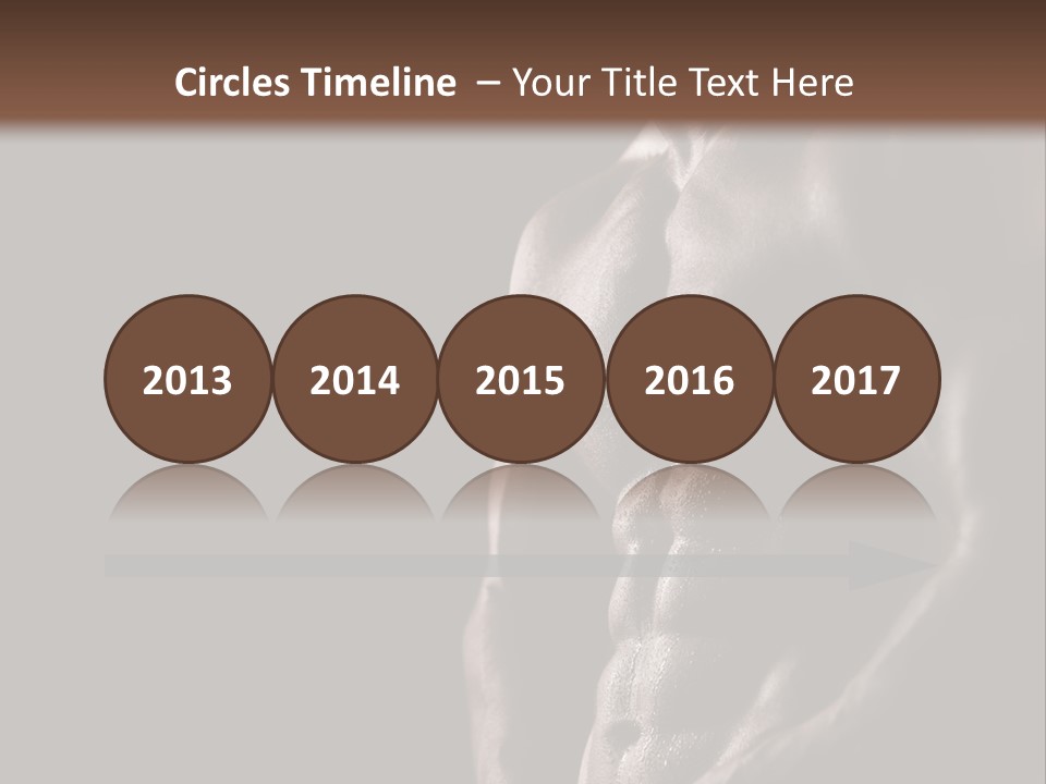 A Muscular Man With No Shirt On Is Posing For The Camera PowerPoint Template