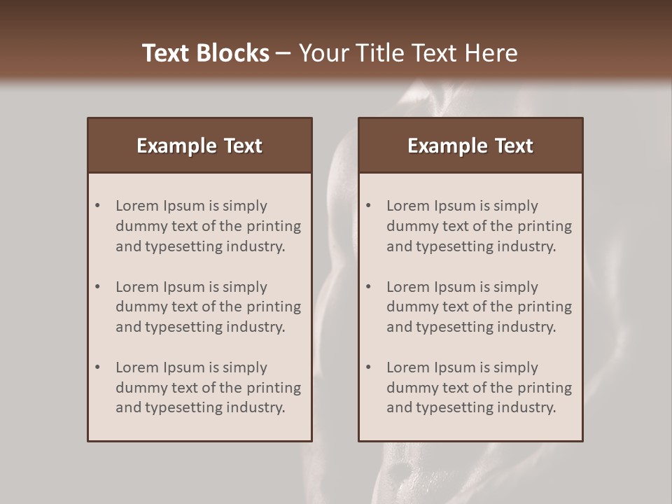A Muscular Man With No Shirt On Is Posing For The Camera PowerPoint Template