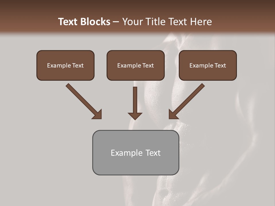A Muscular Man With No Shirt On Is Posing For The Camera PowerPoint Template