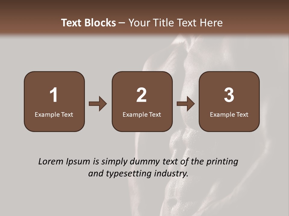A Muscular Man With No Shirt On Is Posing For The Camera PowerPoint Template