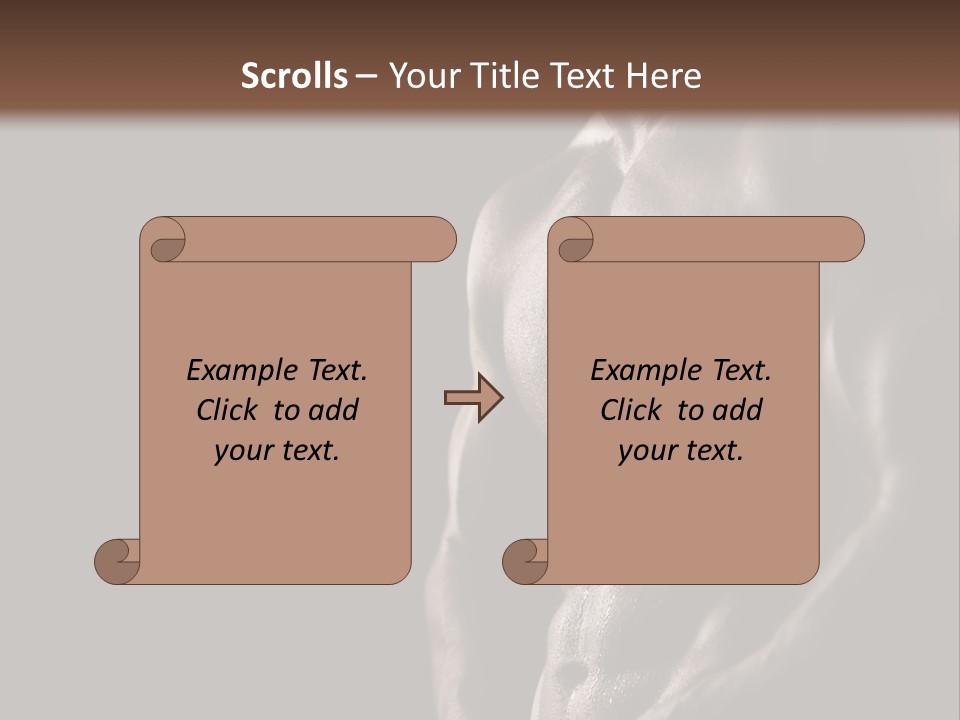 A Muscular Man With No Shirt On Is Posing For The Camera PowerPoint Template