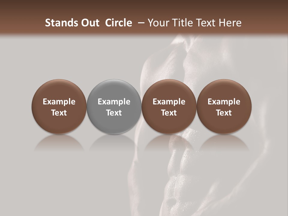 A Muscular Man With No Shirt On Is Posing For The Camera PowerPoint Template