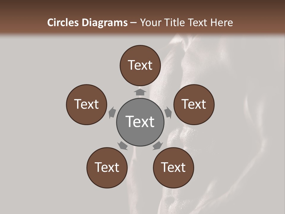 A Muscular Man With No Shirt On Is Posing For The Camera PowerPoint Template