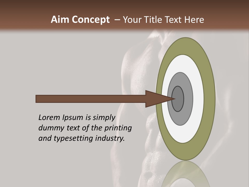 A Muscular Man With No Shirt On Is Posing For The Camera PowerPoint Template