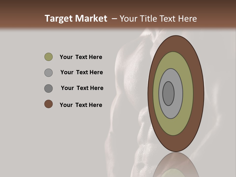 A Muscular Man With No Shirt On Is Posing For The Camera PowerPoint Template