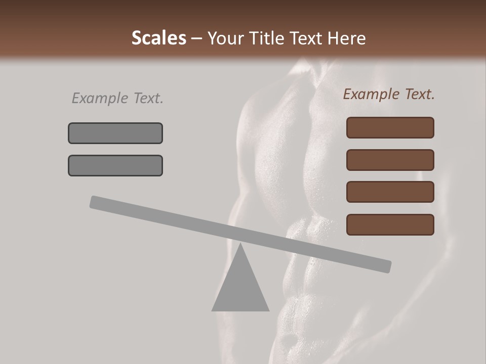 A Muscular Man With No Shirt On Is Posing For The Camera PowerPoint Template