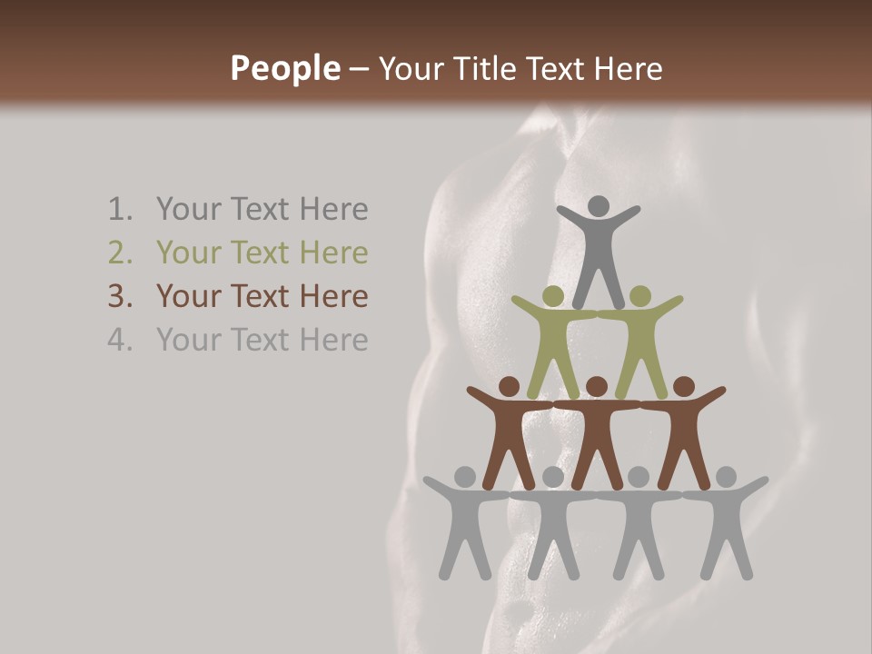 A Muscular Man With No Shirt On Is Posing For The Camera PowerPoint Template