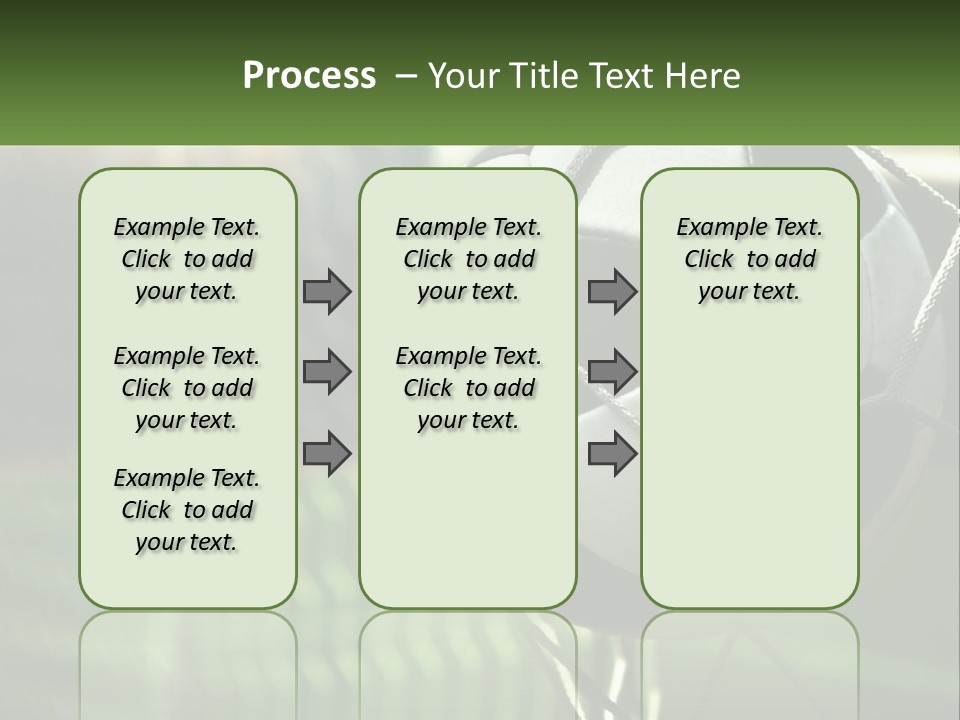 A Soccer Ball In A Net On A Soccer Field PowerPoint Template