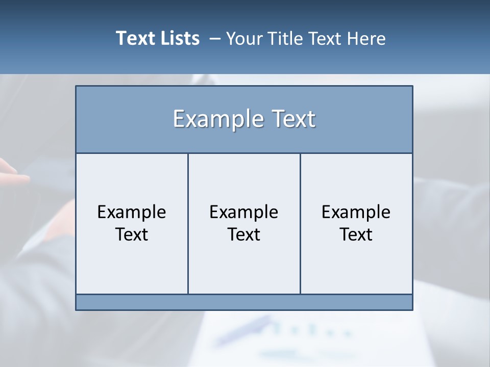 Two Business People Shaking Hands Over A Table PowerPoint Template