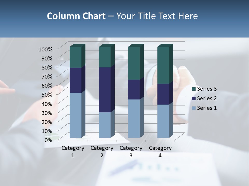 Two Business People Shaking Hands Over A Table PowerPoint Template