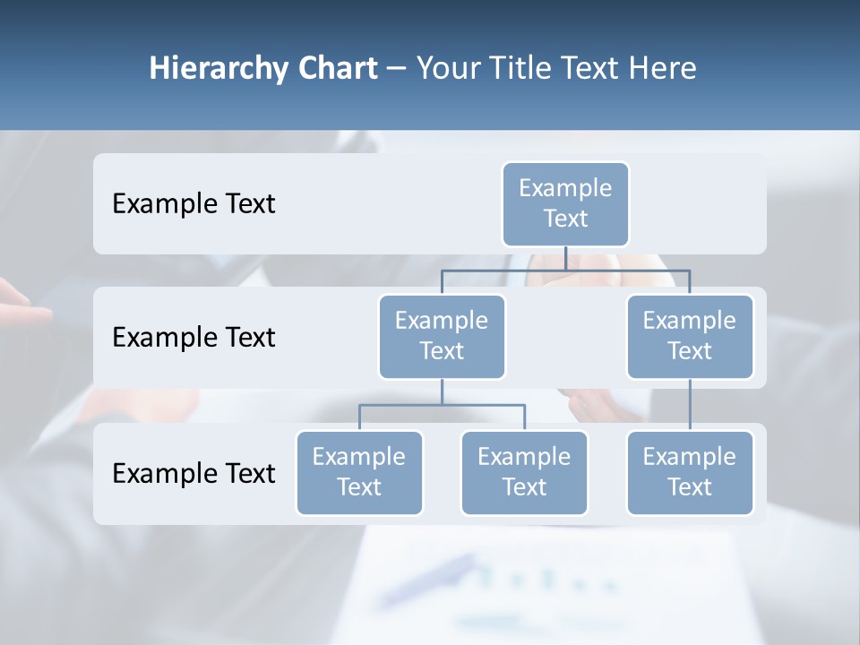 Two Business People Shaking Hands Over A Table PowerPoint Template