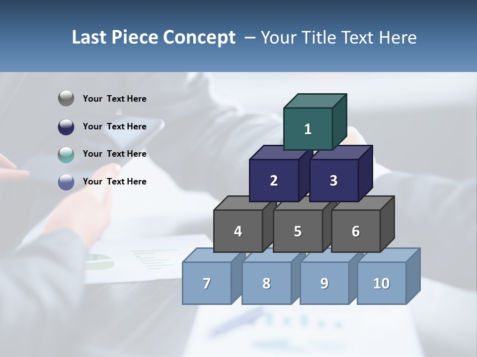 Two Business People Shaking Hands Over A Table PowerPoint Template