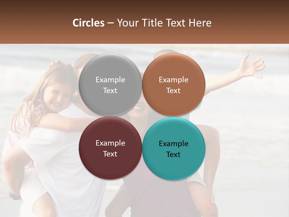 A Family Posing For A Picture On The Beach PowerPoint Template