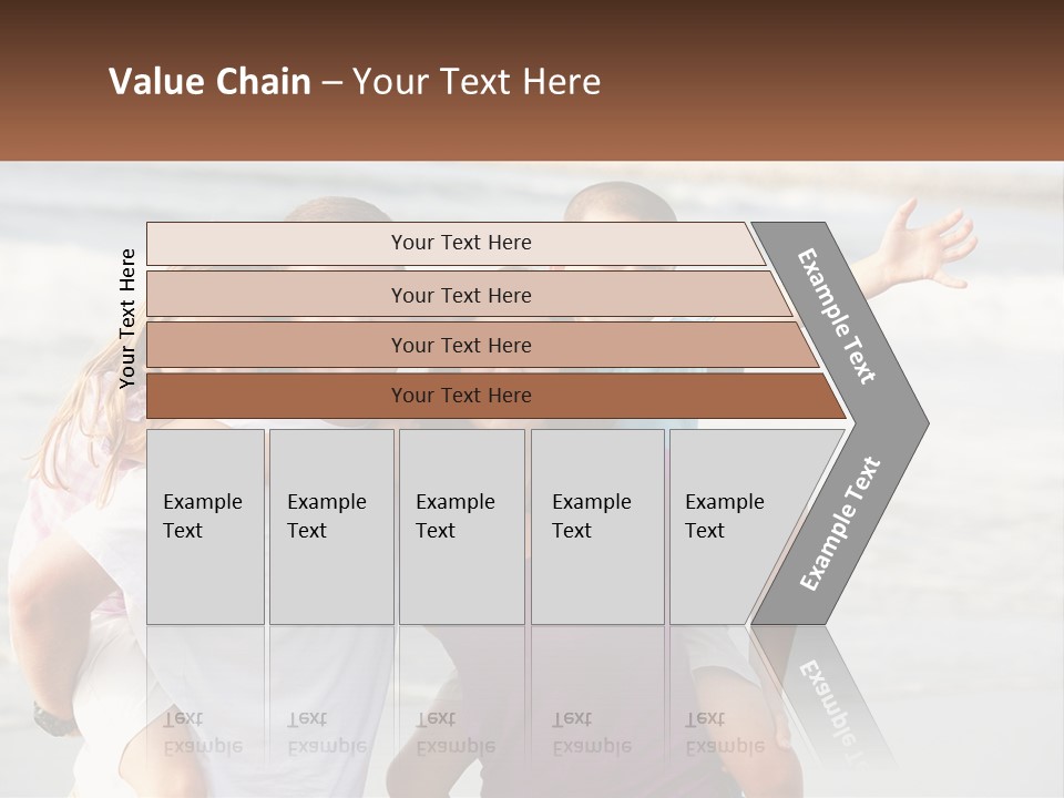 A Family Posing For A Picture On The Beach PowerPoint Template