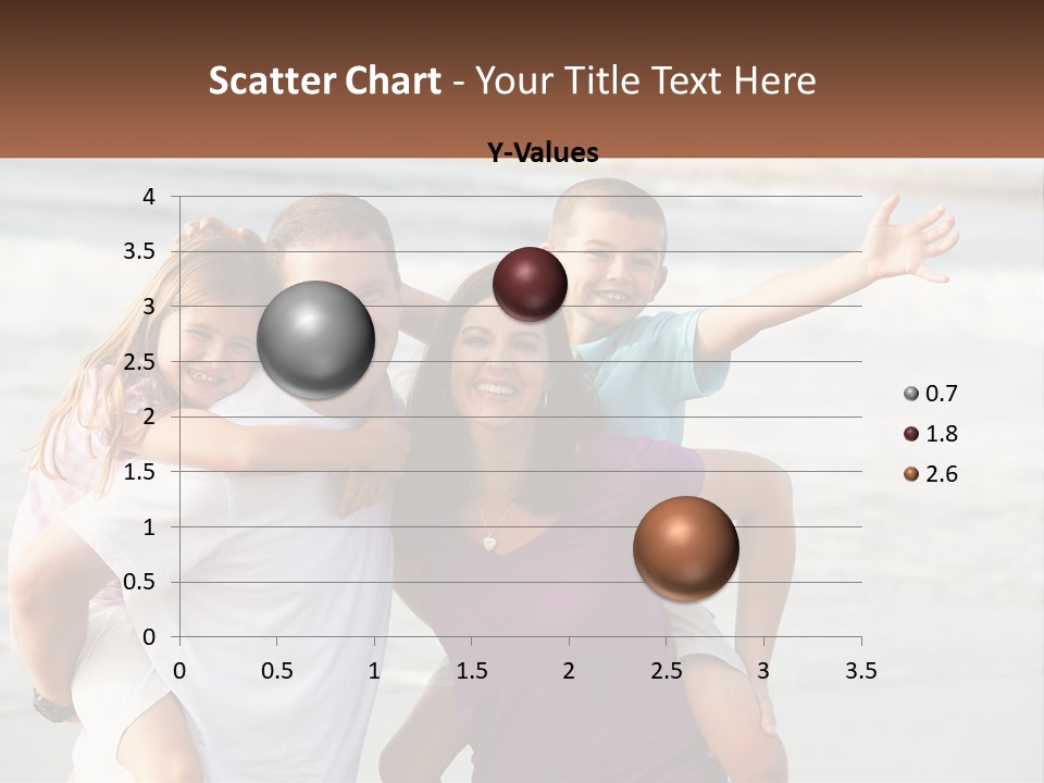 A Family Posing For A Picture On The Beach PowerPoint Template