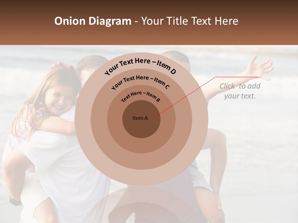 A Family Posing For A Picture On The Beach PowerPoint Template