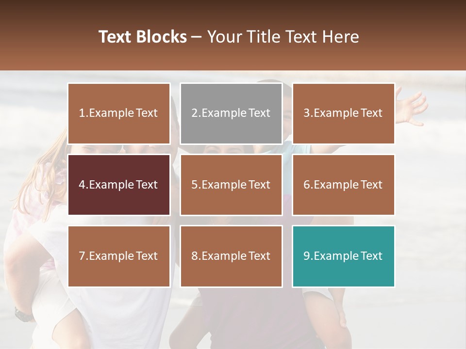 A Family Posing For A Picture On The Beach PowerPoint Template