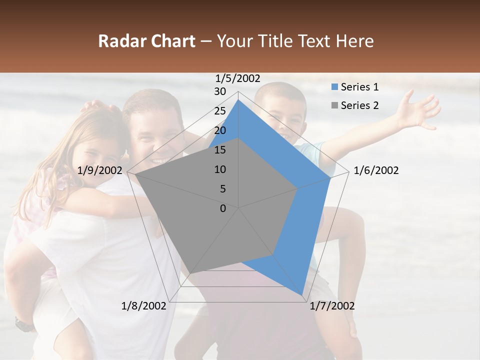 A Family Posing For A Picture On The Beach PowerPoint Template