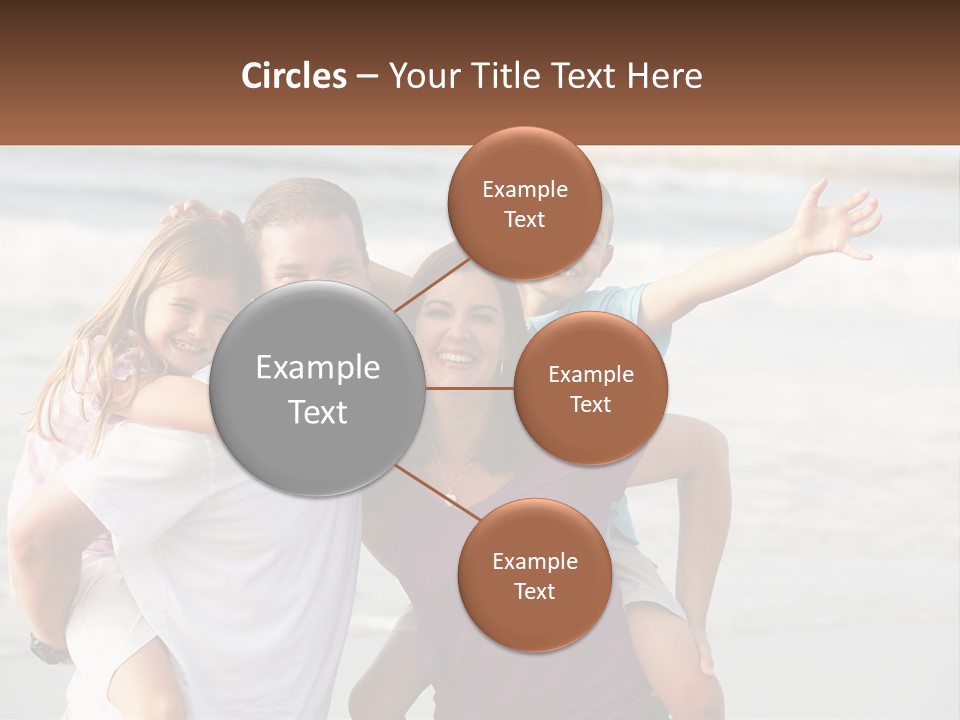 A Family Posing For A Picture On The Beach PowerPoint Template