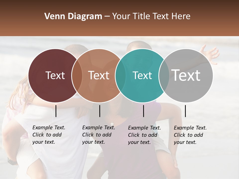 A Family Posing For A Picture On The Beach PowerPoint Template