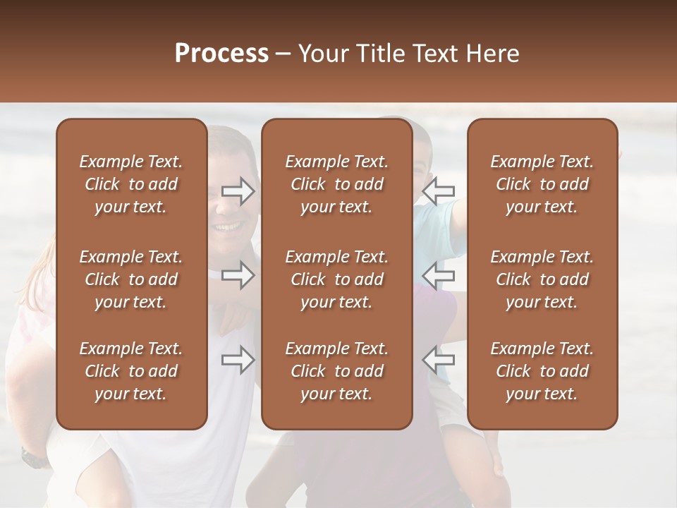 A Family Posing For A Picture On The Beach PowerPoint Template