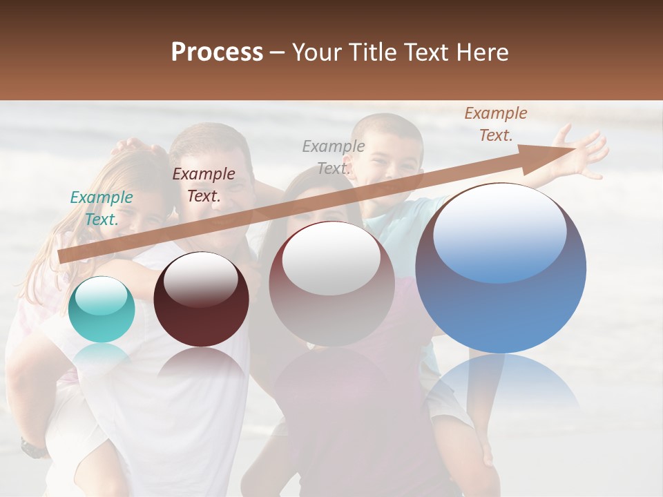 A Family Posing For A Picture On The Beach PowerPoint Template