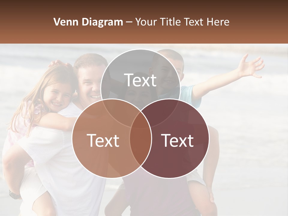 A Family Posing For A Picture On The Beach PowerPoint Template