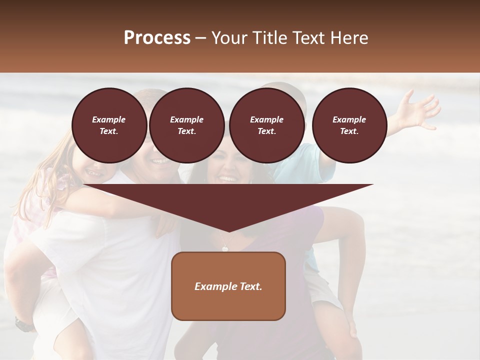 A Family Posing For A Picture On The Beach PowerPoint Template