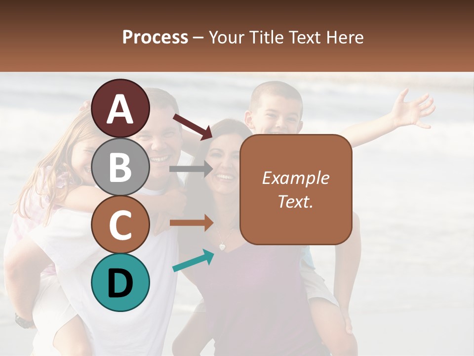 A Family Posing For A Picture On The Beach PowerPoint Template