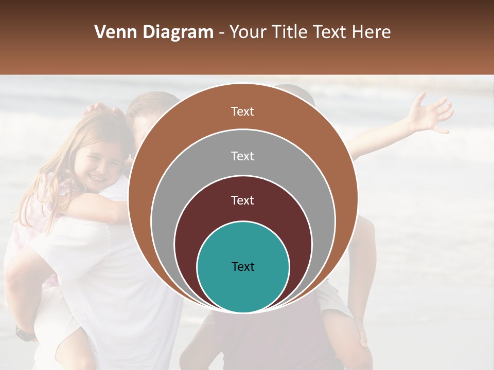 A Family Posing For A Picture On The Beach PowerPoint Template