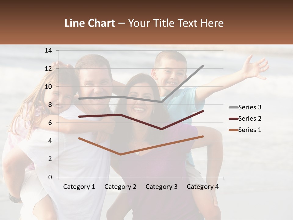 A Family Posing For A Picture On The Beach PowerPoint Template