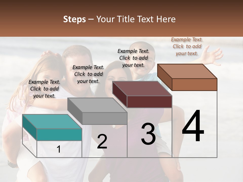 A Family Posing For A Picture On The Beach PowerPoint Template