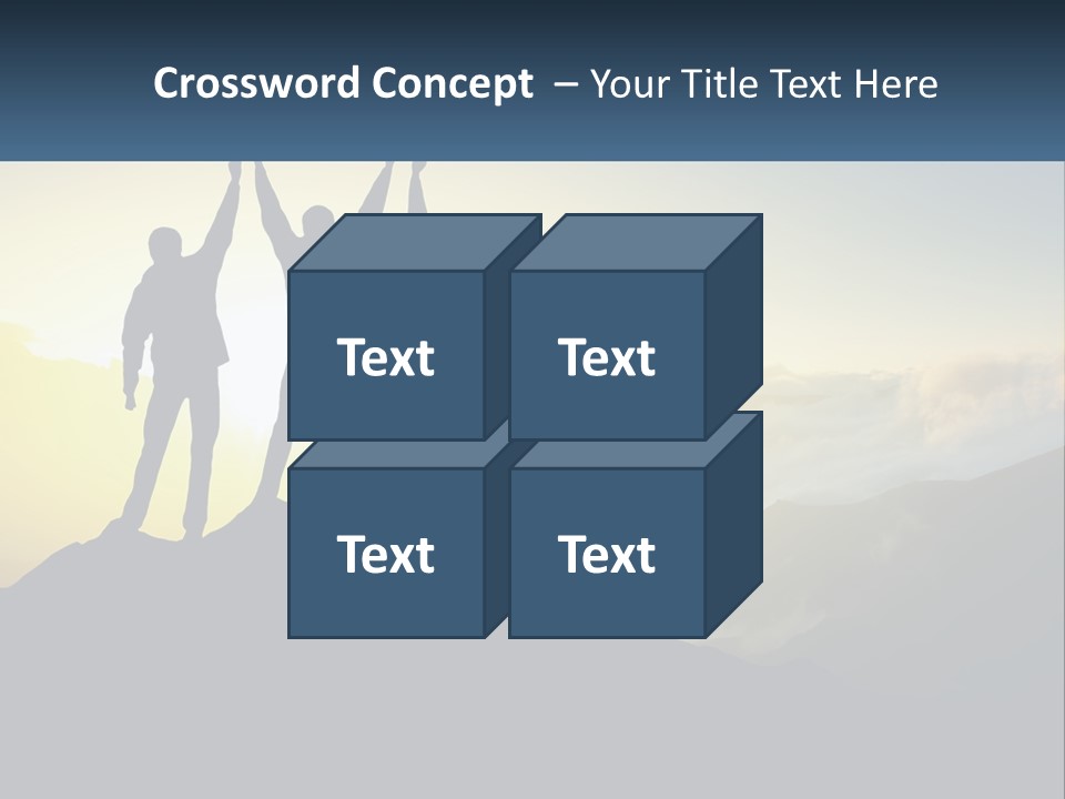 A Group Of People Standing On Top Of A Mountain PowerPoint Template