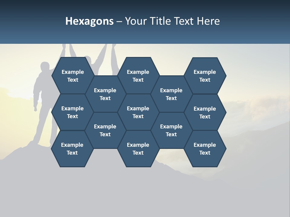 A Group Of People Standing On Top Of A Mountain PowerPoint Template