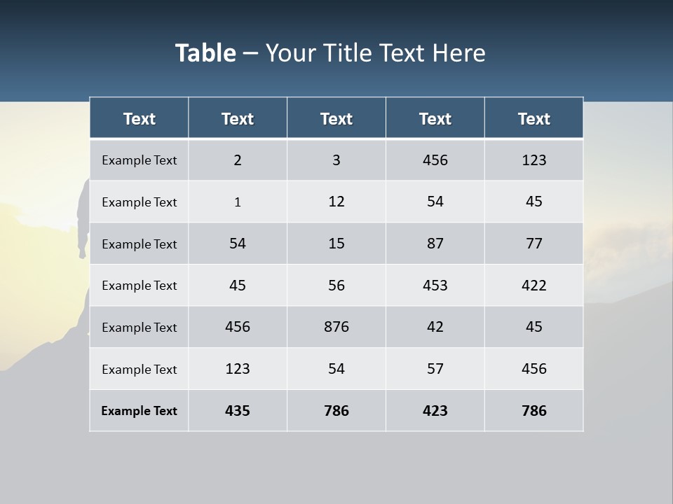 A Group Of People Standing On Top Of A Mountain PowerPoint Template