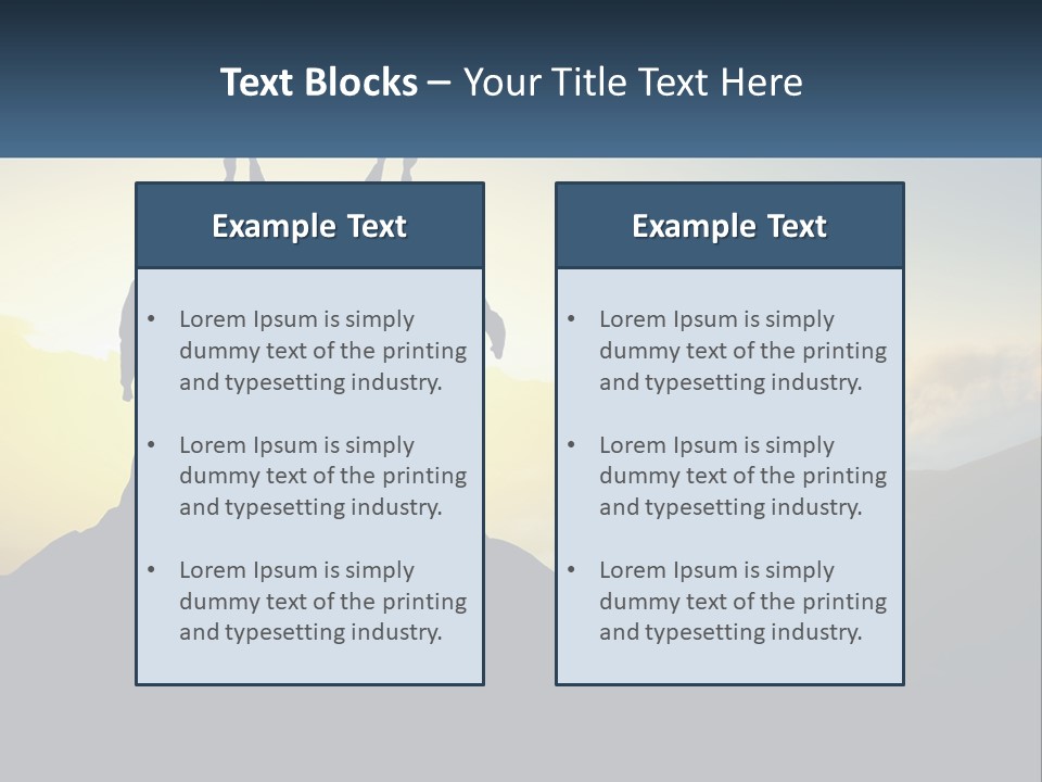 A Group Of People Standing On Top Of A Mountain PowerPoint Template
