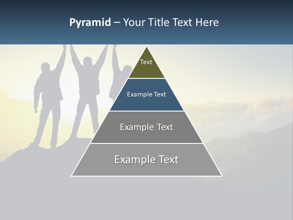 A Group Of People Standing On Top Of A Mountain PowerPoint Template