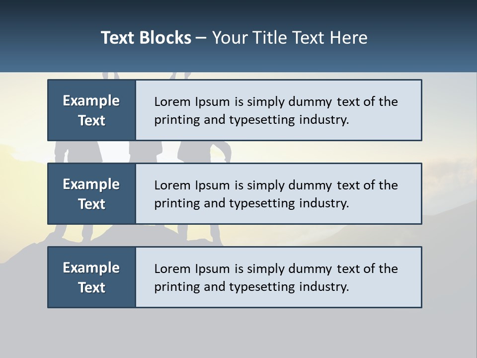 A Group Of People Standing On Top Of A Mountain PowerPoint Template