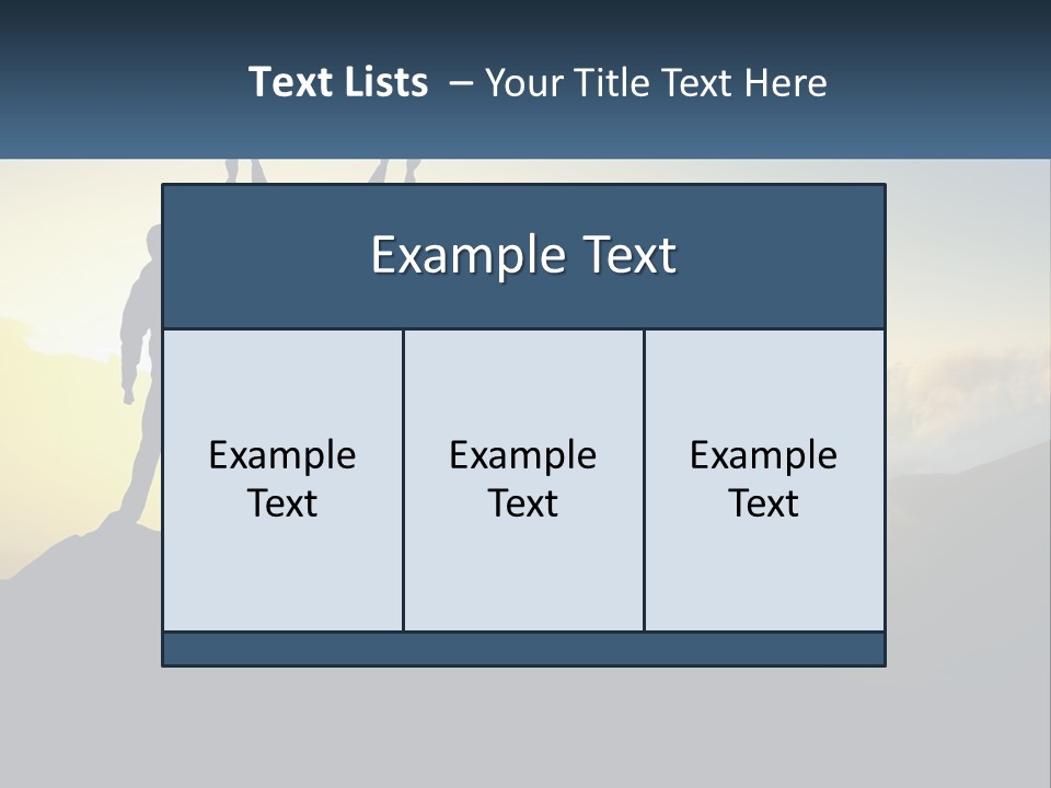 A Group Of People Standing On Top Of A Mountain PowerPoint Template