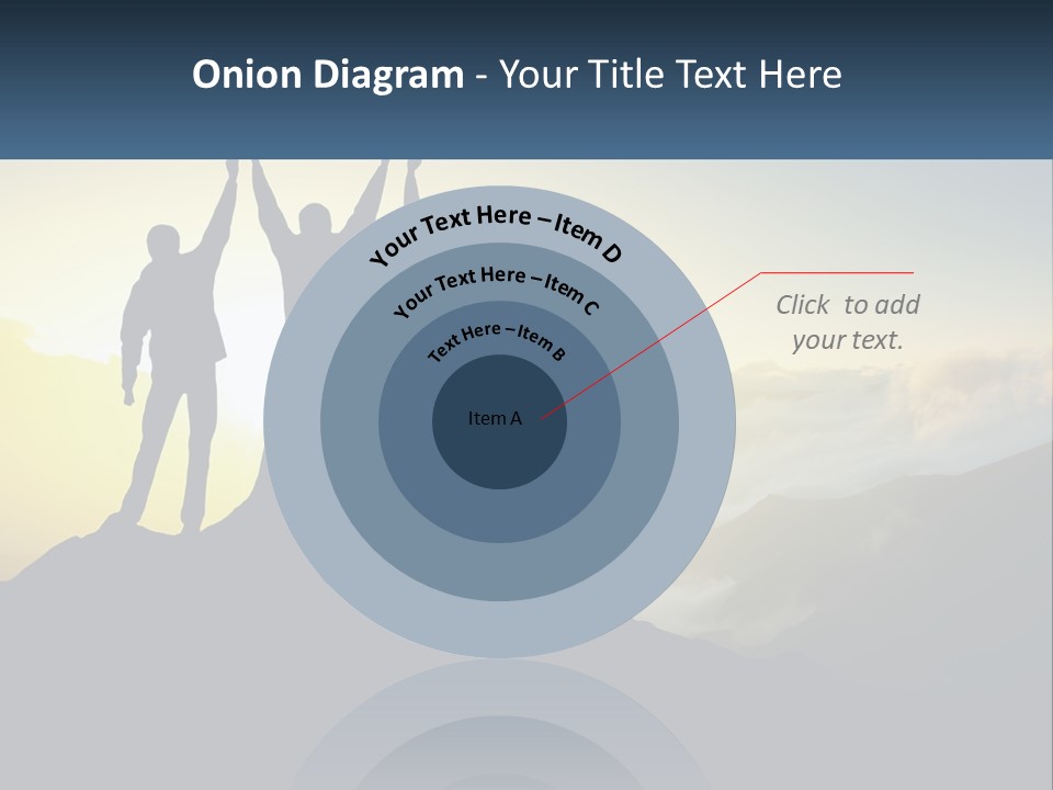 A Group Of People Standing On Top Of A Mountain PowerPoint Template