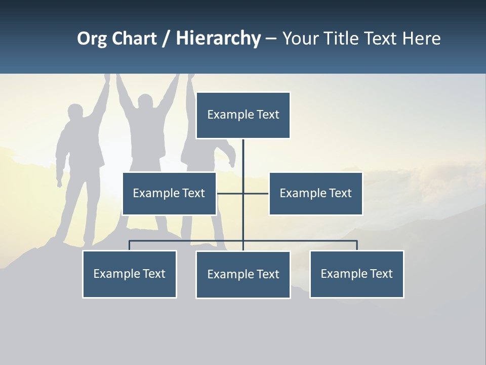 A Group Of People Standing On Top Of A Mountain PowerPoint Template