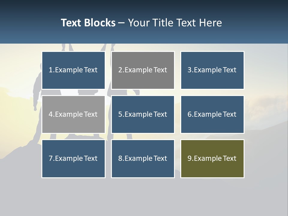 A Group Of People Standing On Top Of A Mountain PowerPoint Template