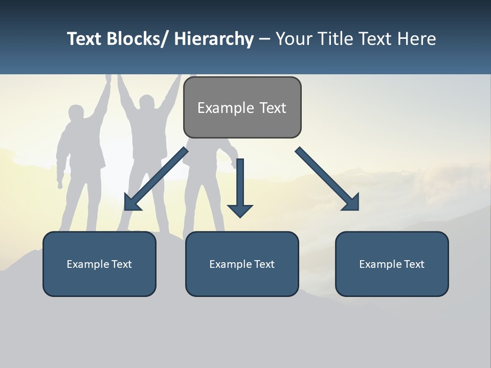 A Group Of People Standing On Top Of A Mountain PowerPoint Template