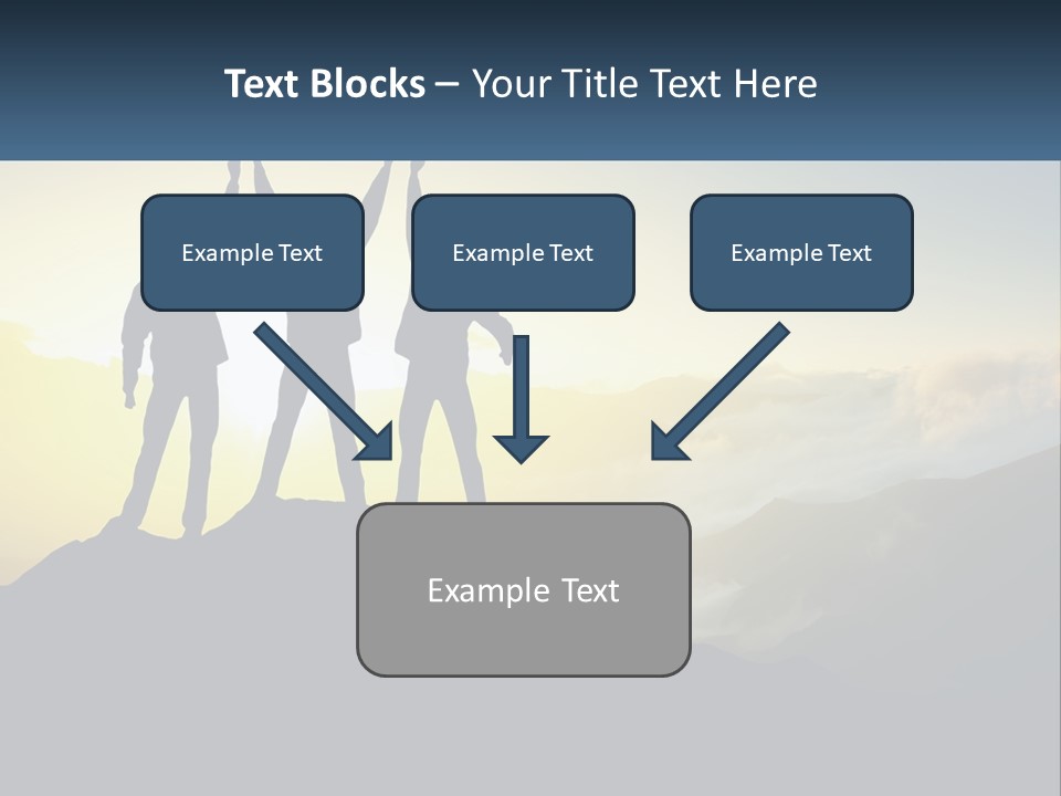 A Group Of People Standing On Top Of A Mountain PowerPoint Template