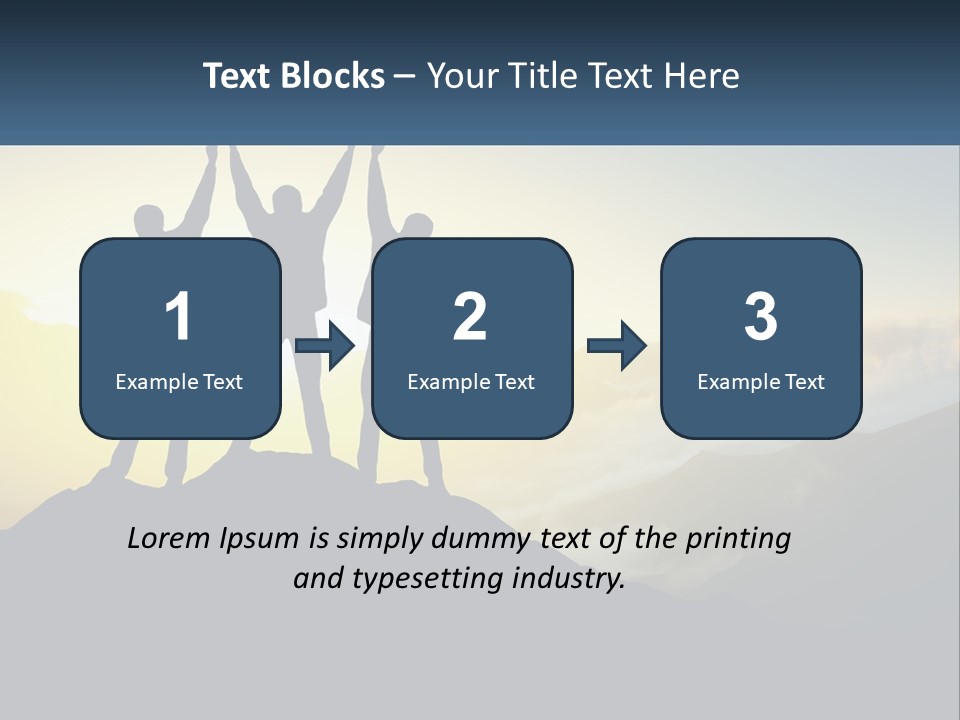 A Group Of People Standing On Top Of A Mountain PowerPoint Template