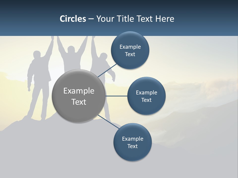 A Group Of People Standing On Top Of A Mountain PowerPoint Template