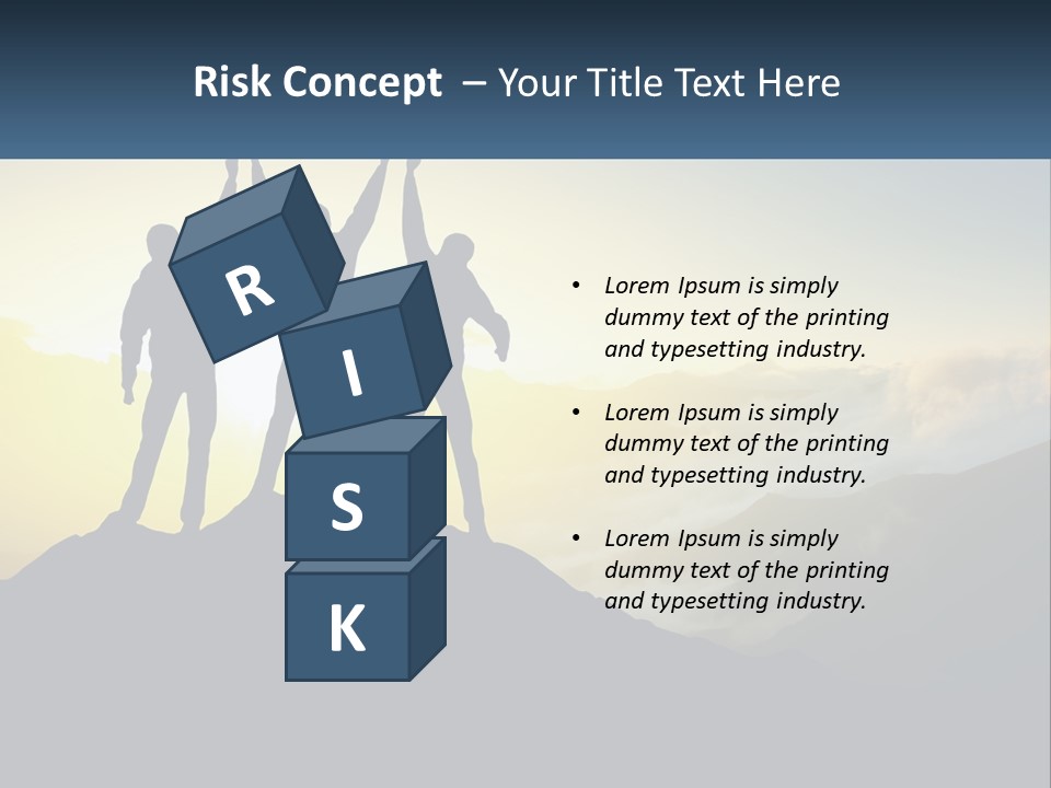 A Group Of People Standing On Top Of A Mountain PowerPoint Template