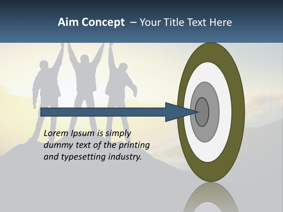 A Group Of People Standing On Top Of A Mountain PowerPoint Template